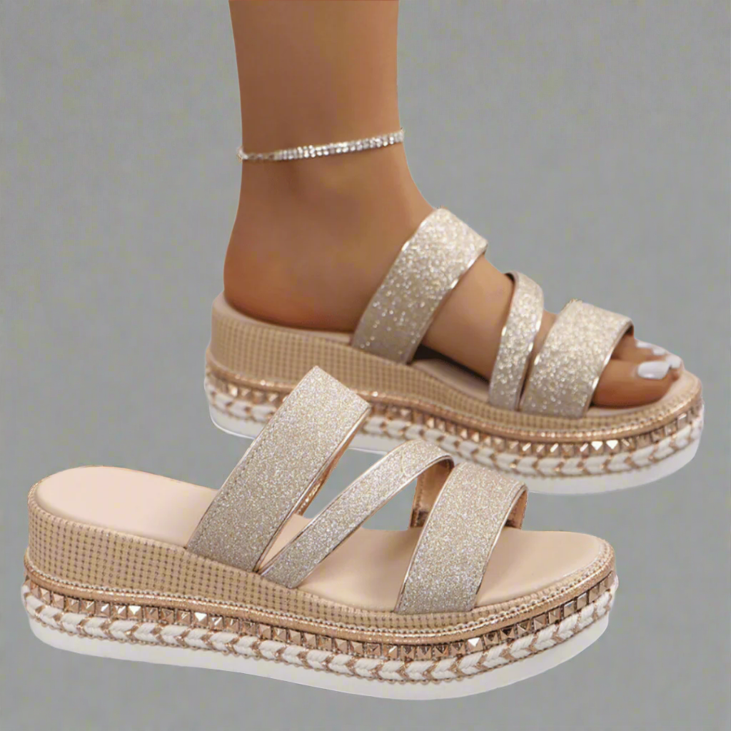 Adriana Glamorous Platform Sandals - Elena Harper