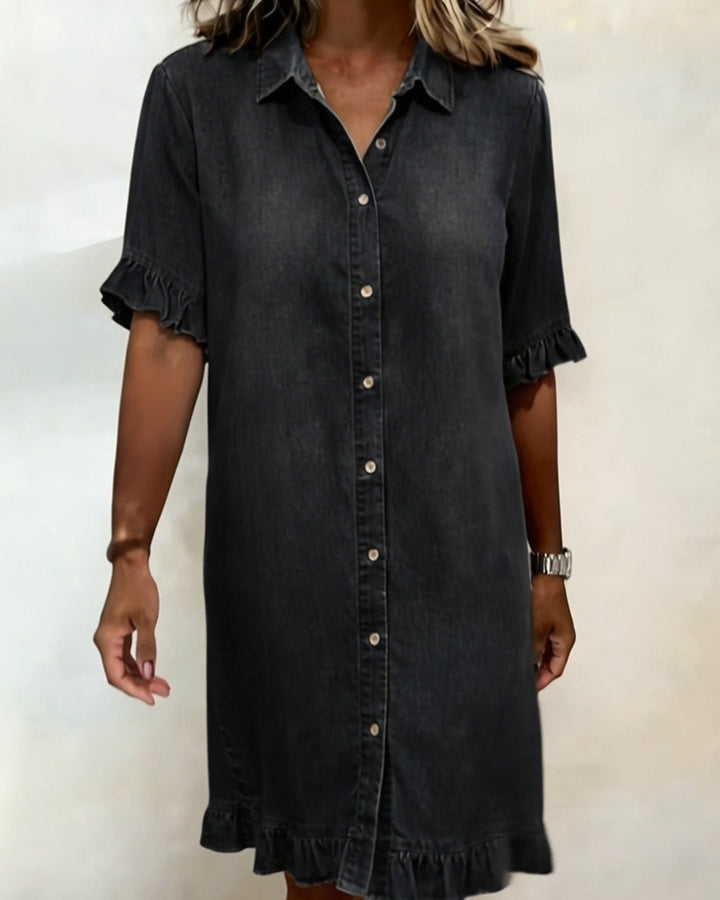 MODERN DENIM MIDI DRESS FOR WOMEN