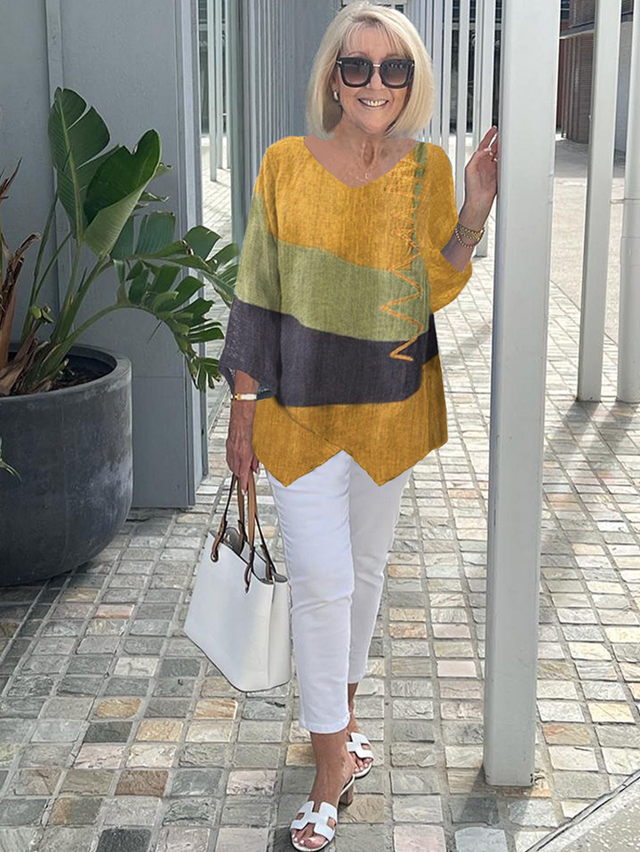 Tahlira Long Sleeve Casual Loose Top - Elena Harper