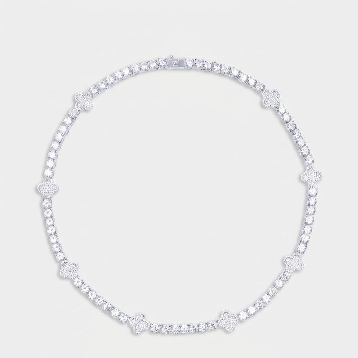 Iced Tennis Necklace with 5 mm Pattern