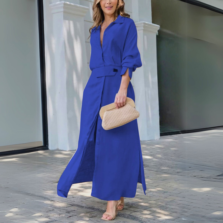 Women's Elegant Flowing Maxi Dress for Summer Comfort, view 4 - Elena Harper