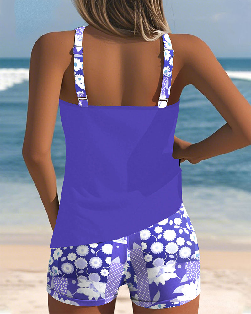 Anna Tummy Control Supportive Swim Set with Boxer Bottoms - Elena Harper