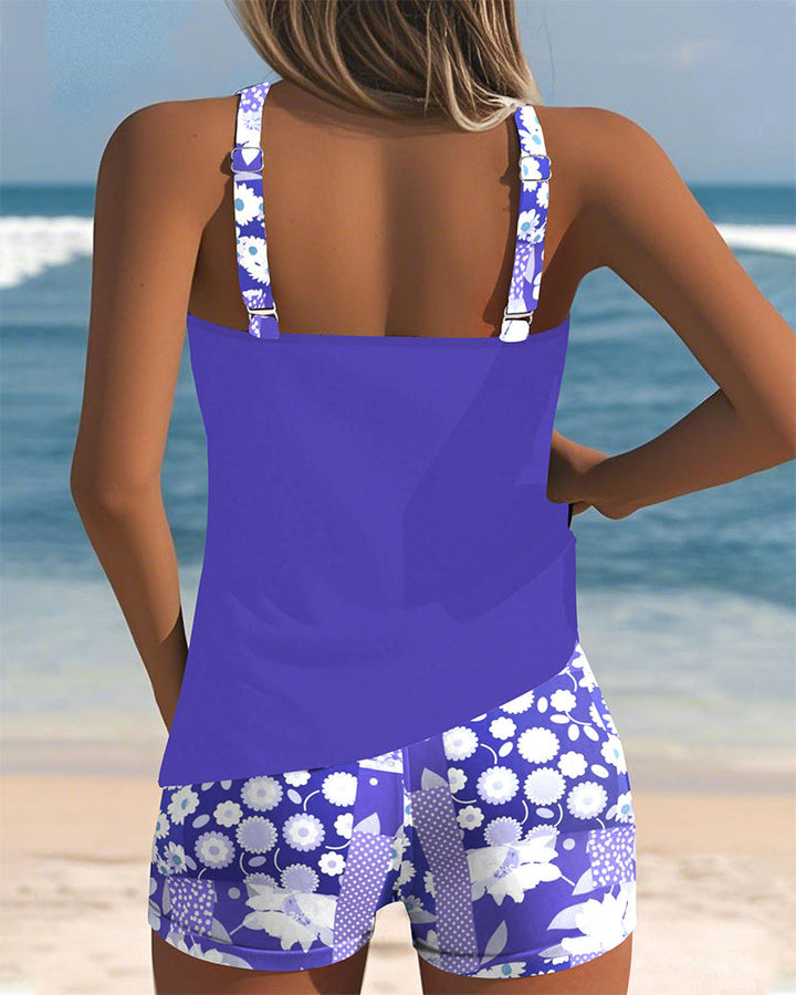 Anna Tummy Control Supportive Swim Set with Boxer Bottoms - Elena Harper