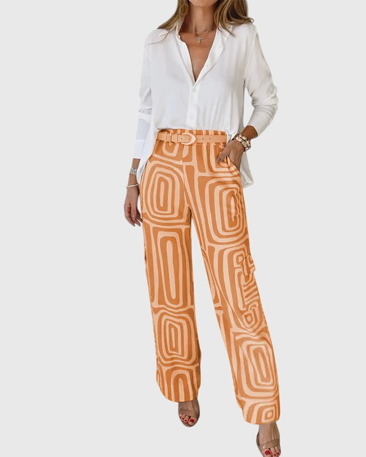 Emilia | Stylish Pants + Free Blouse & Belt