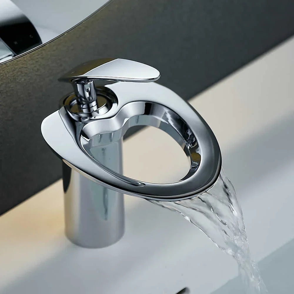 Copperflow Waterfall Bathroom Faucet, Single Hole - Elena Harper