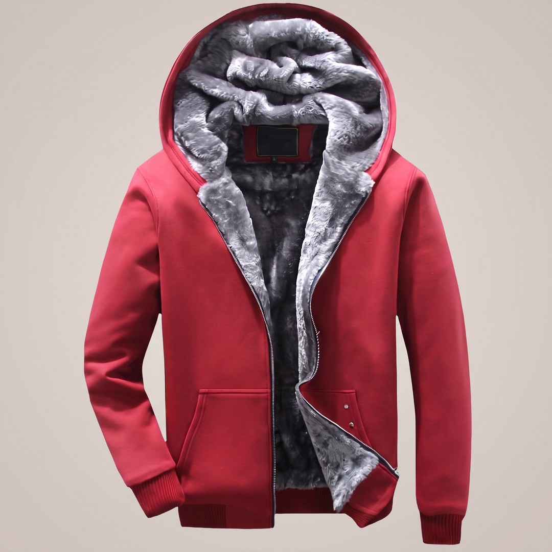 Noah | Men's Sherpa Jacket with Hood and Suede Look