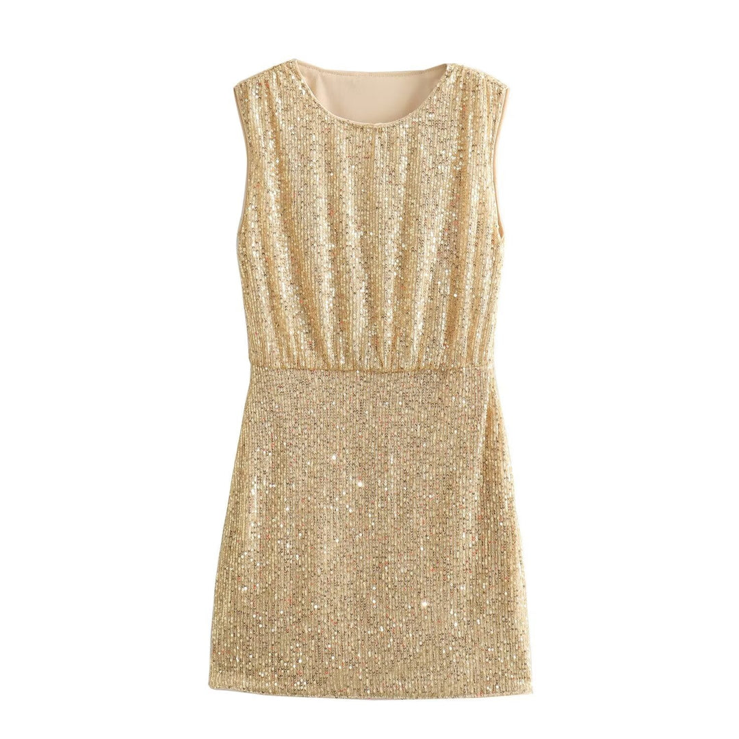 Women's dress with luminous application effects - Sarynne