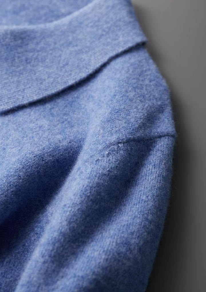 NOBA WOOL HALF ZIP POLO