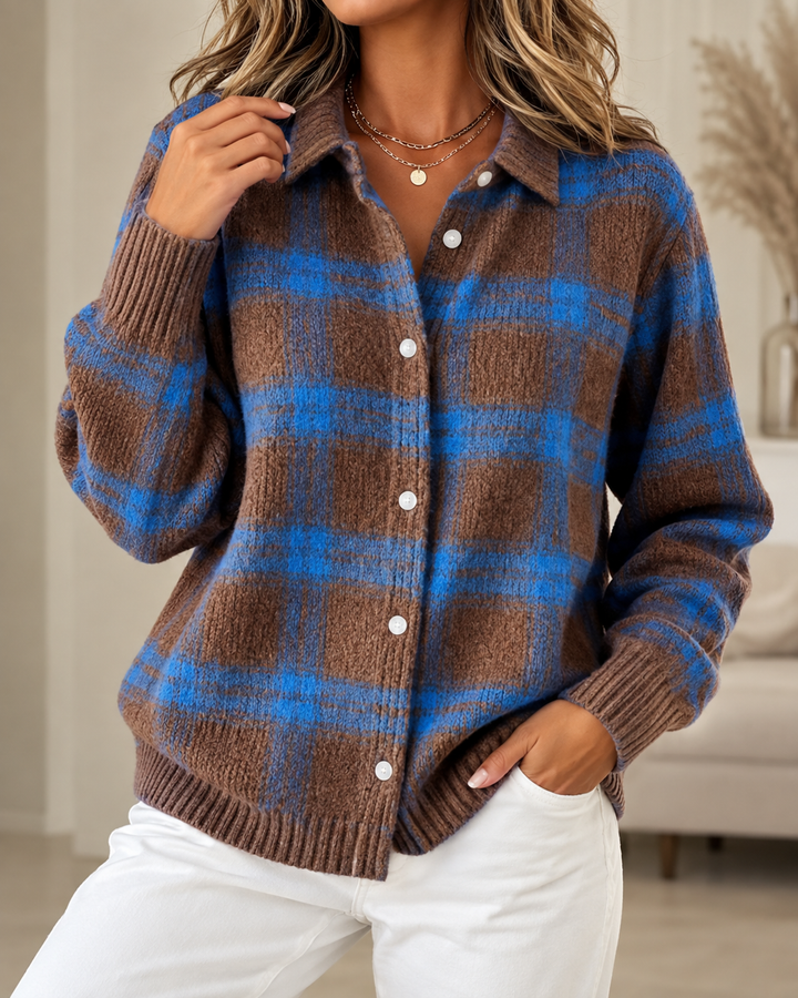 Vallerie™ | Comfortable Checked Knit Vest
