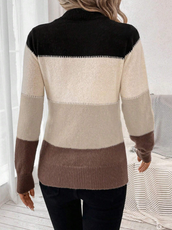 Zoey | Colorblock Knit Sweater