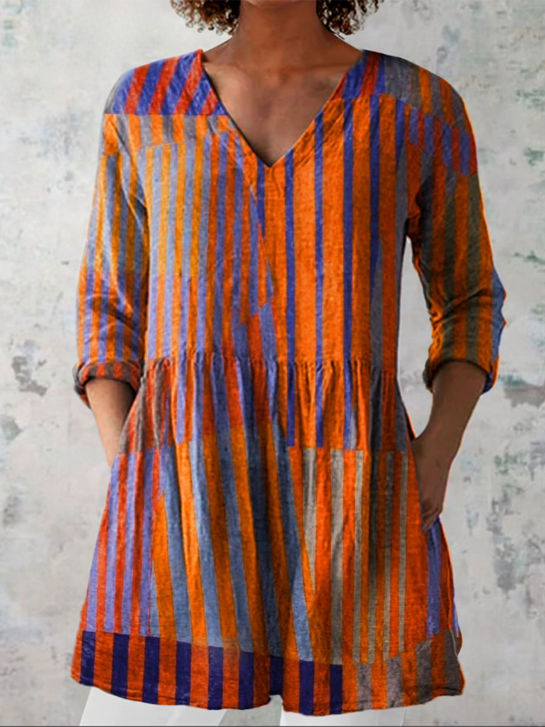 Nadia Extended V-Neck Long Shirt - Elena Harper