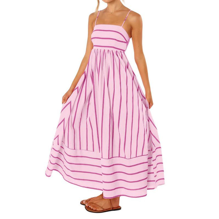 Lette Summer Striped Dress, view 3 - Elena Harper