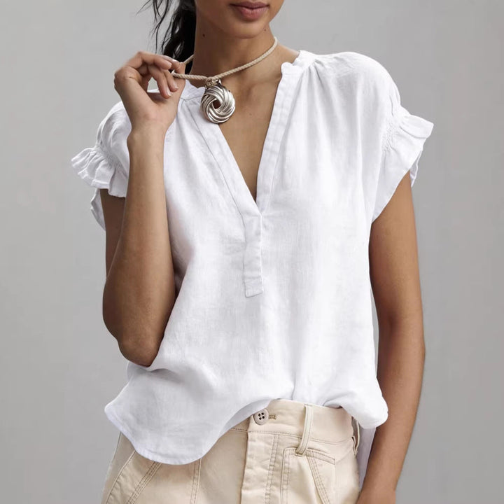 Casual Cotton Women's Blouse Soft and Easy to Wear - Elena Harper