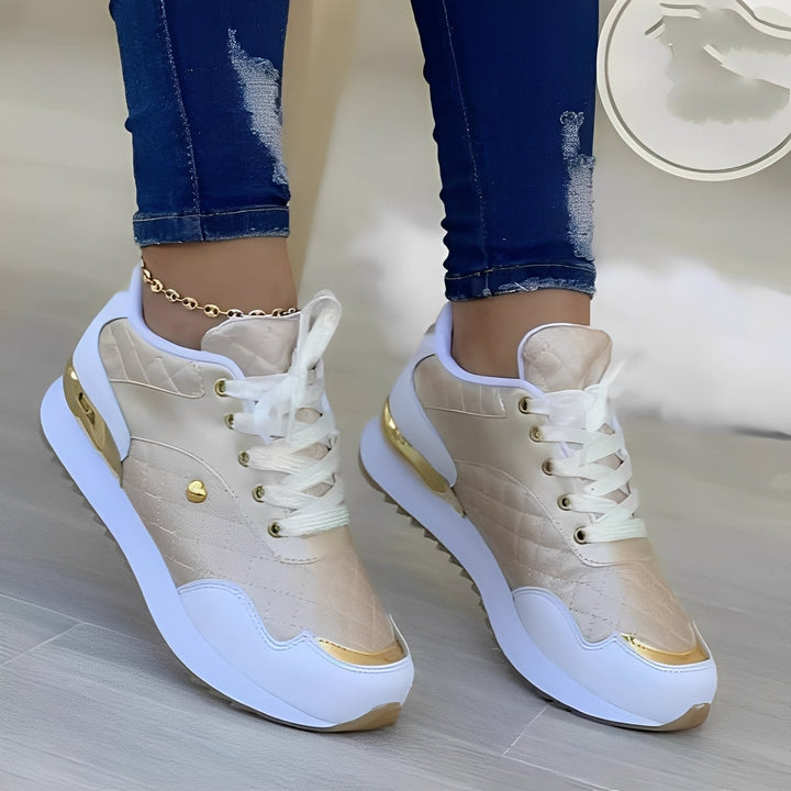 Agnès - Checkered Lace-Up Shoes for Women