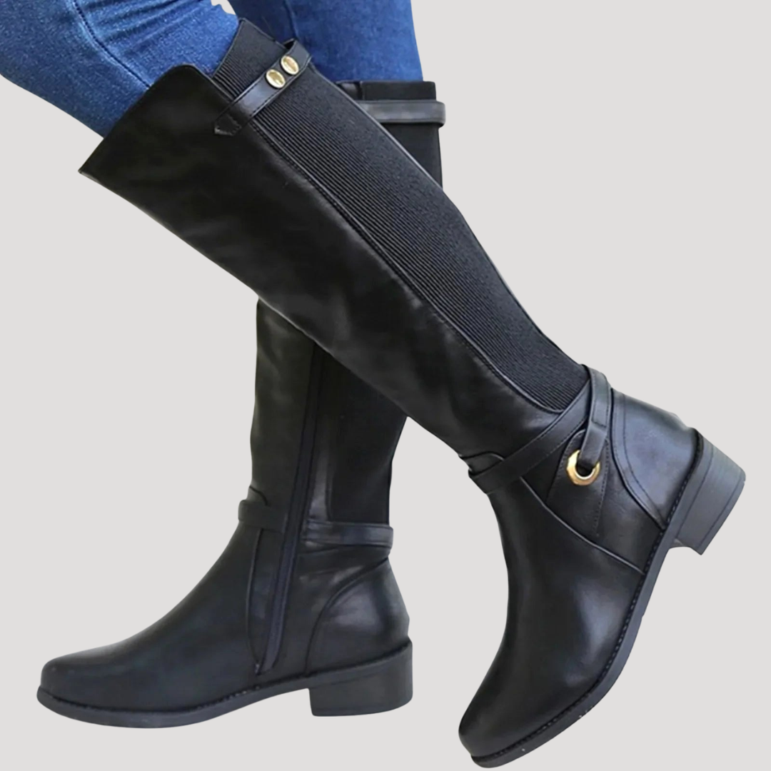 Women's Knee-High Boots with Elastic Insert
