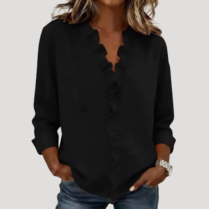 Elegant Women's Ruffled Blouse