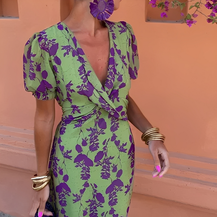Aglaé - Elegant Dress with Flowers for Women