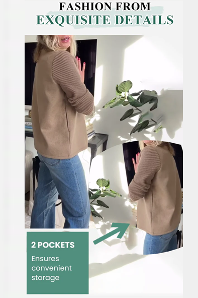 Alesia Stylish Casual Button Blazer - Elena Harper