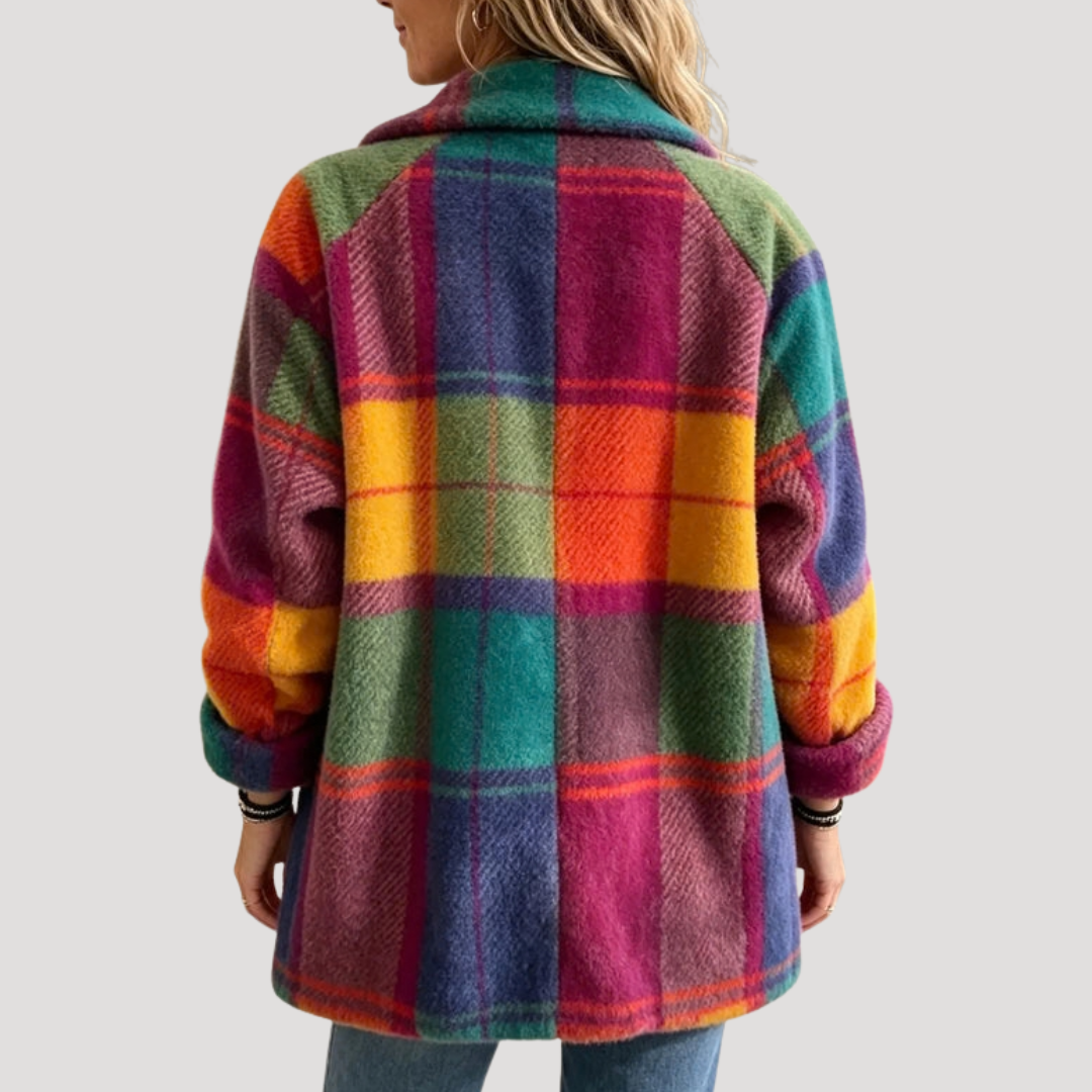 Oversized Checkered Women's Jacket