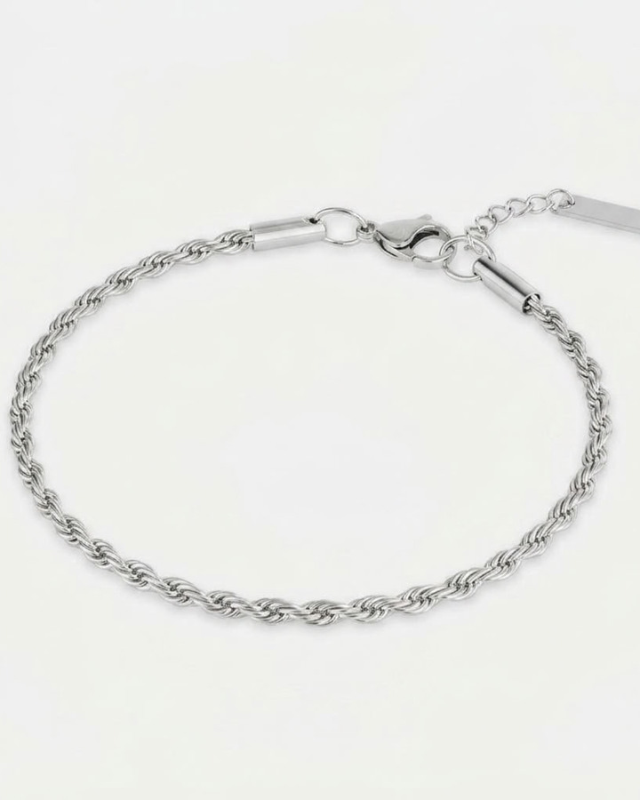 Stainless Steel 3MM  Rope Chain Bracelet For Men