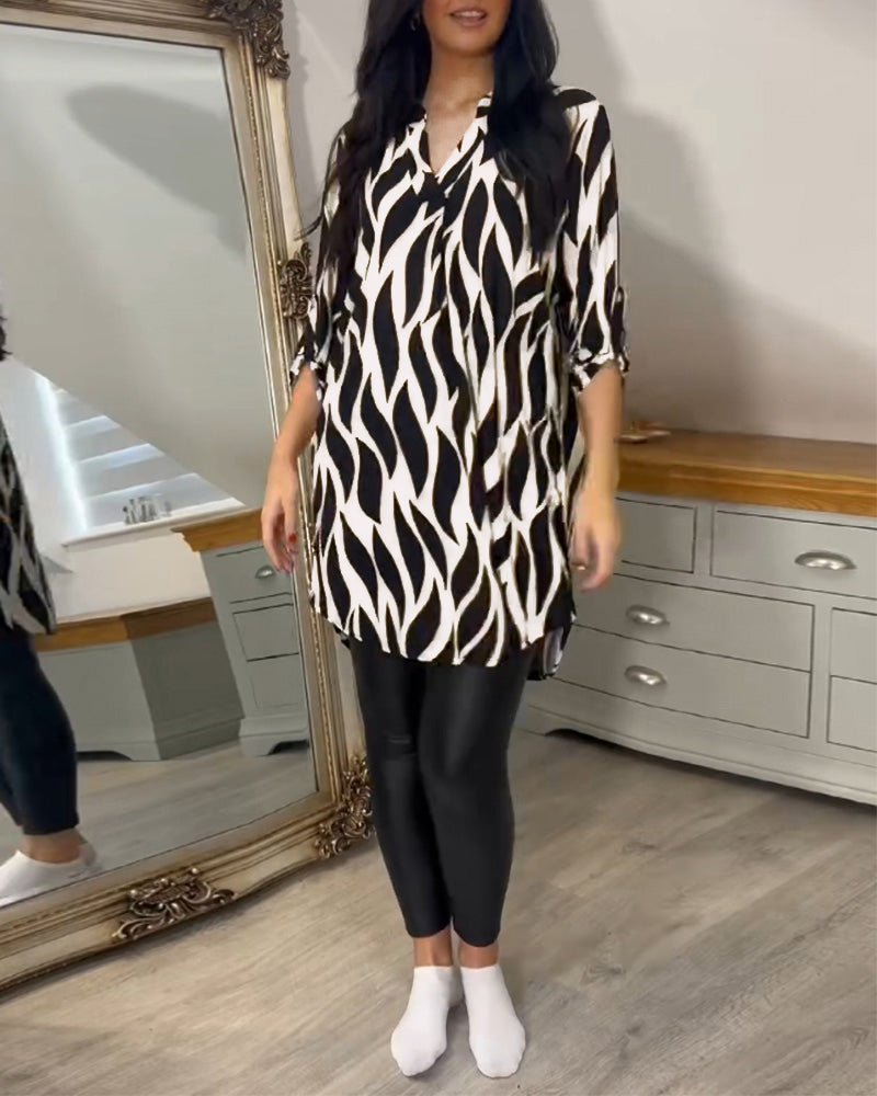 CHIC PRINTED BLOUSE FOR WOMEN