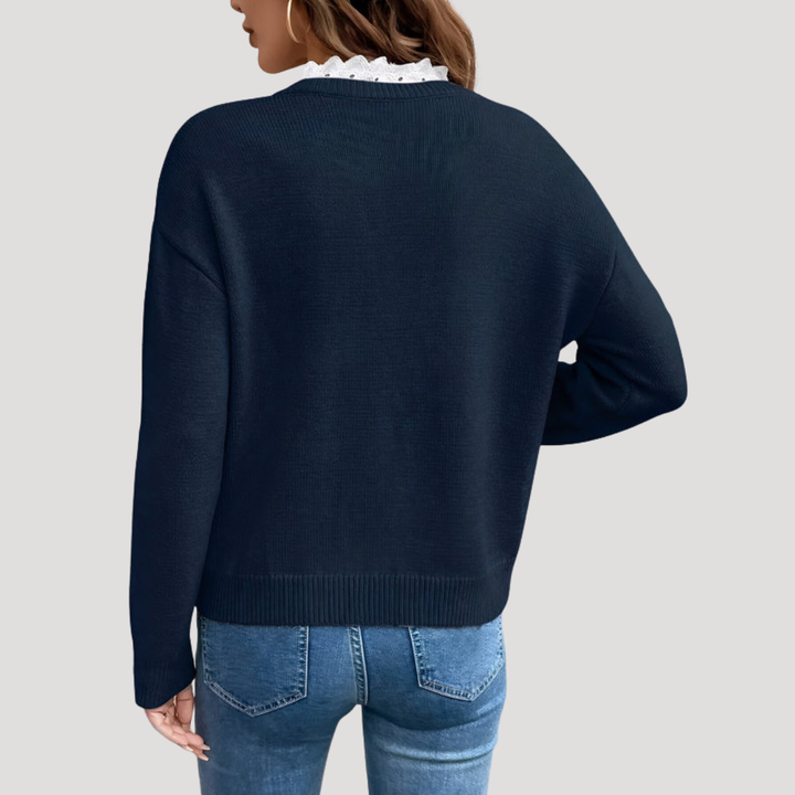 Chic Long Sleeve V-Neck Sweater