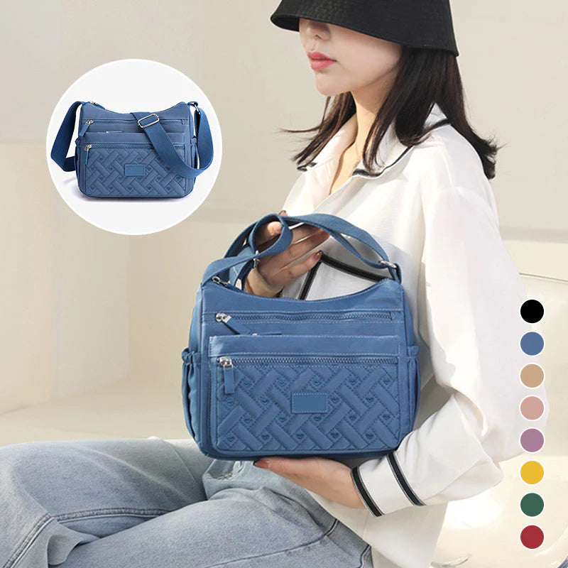 Lightweight and Functional Multi-Pocket Shoulder Bag for Women