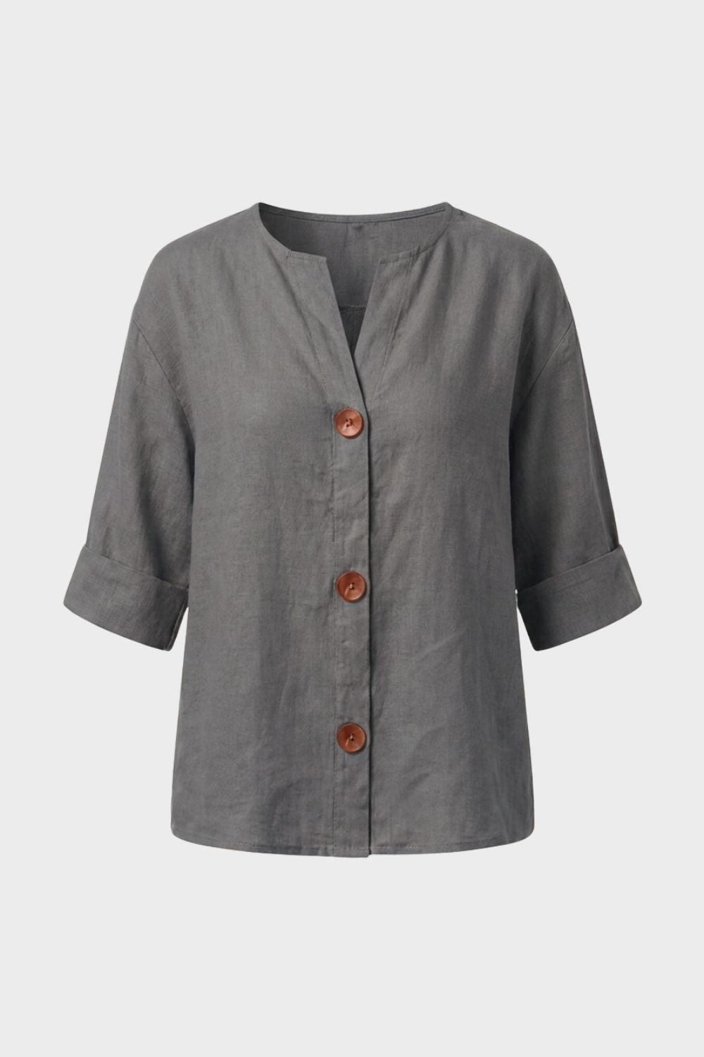 Women's Linen Blouse | Casual Buttons