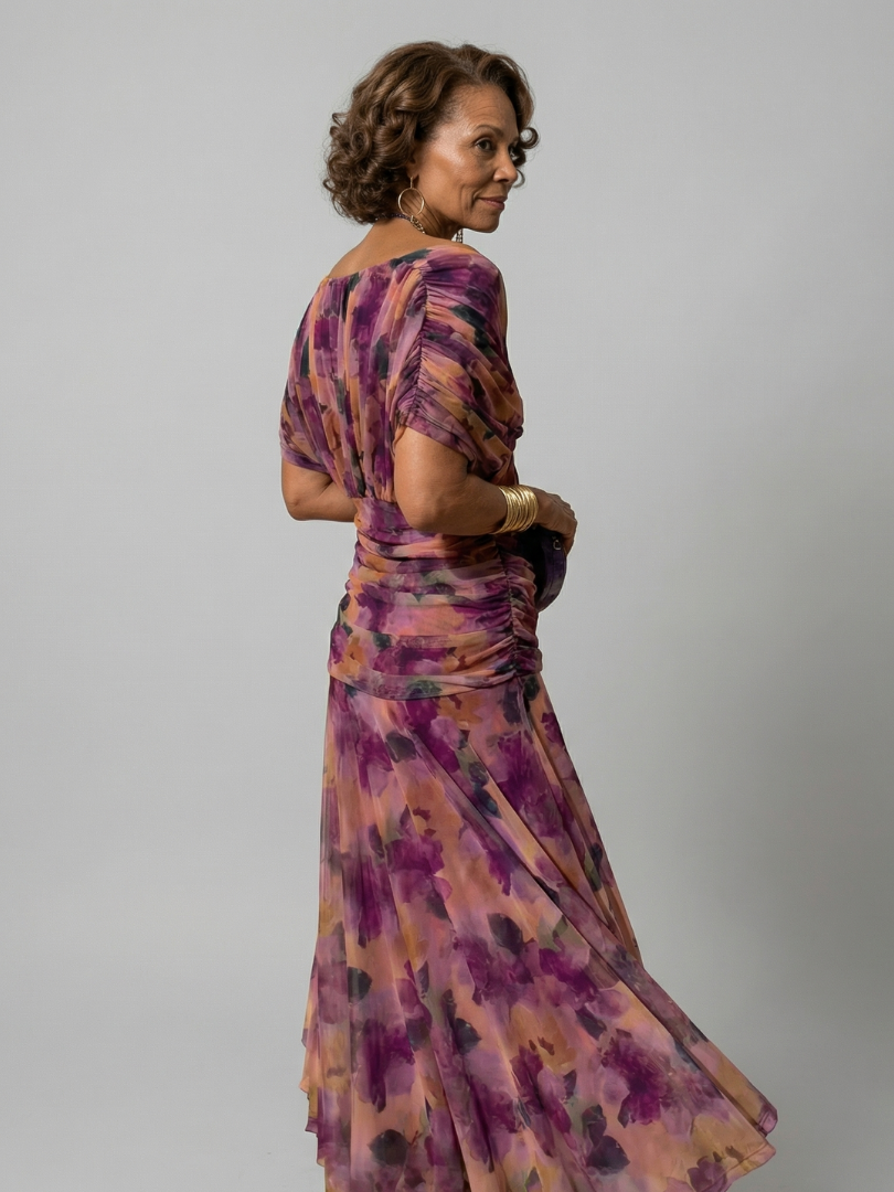 Calen Off Shoulder Flow Midi Dresses - Elena Harper