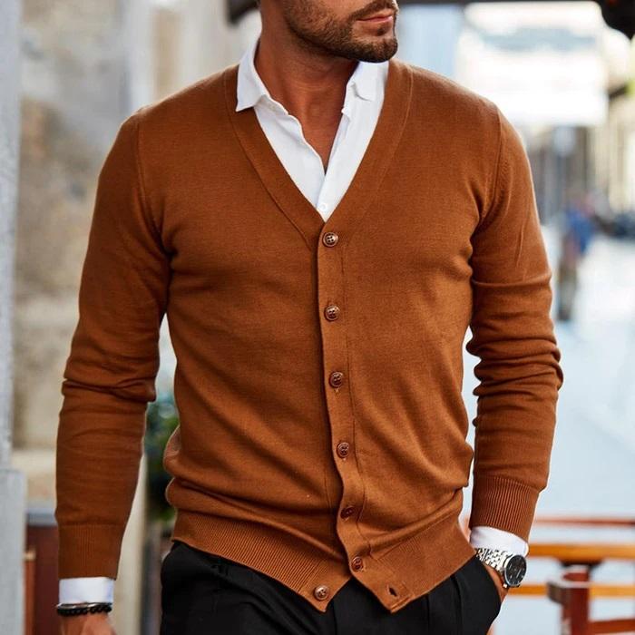 Button-Up Cardigan for Men