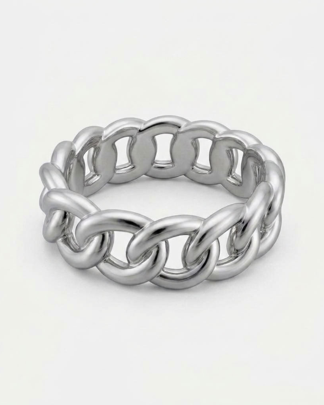 Cuban Chain Stainless Steel Ring For Men