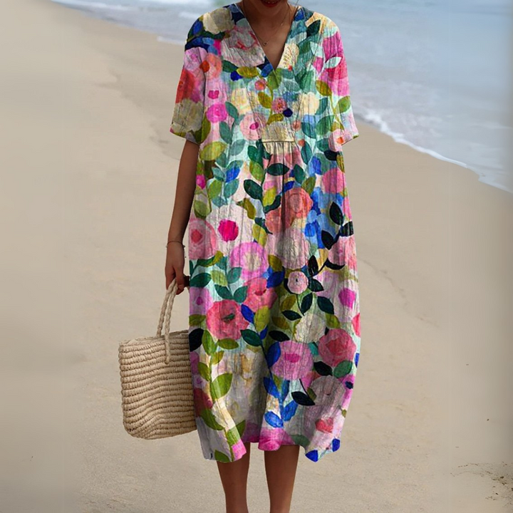 Isabella Breezy Floral Dress - Elena Harper