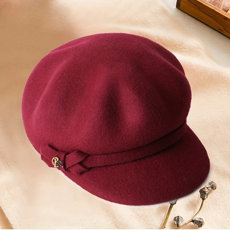 Amélie Wool Octagon Cap