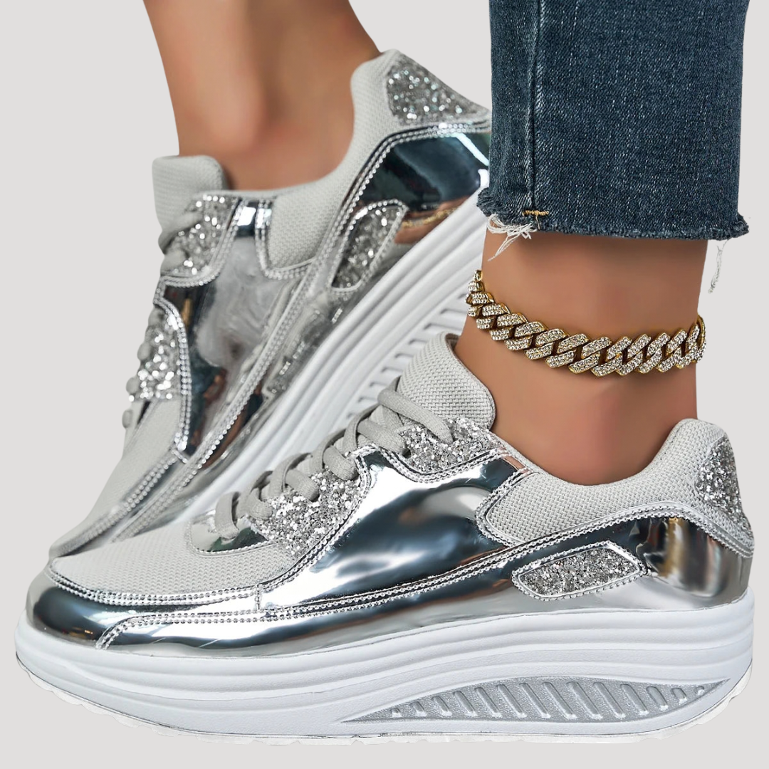 Shiny Platform Women's Sneakers