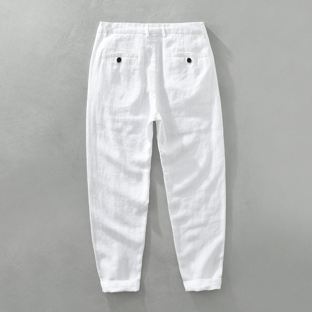 LAURENT MONACO | STRAIGHT LINEN PANTS