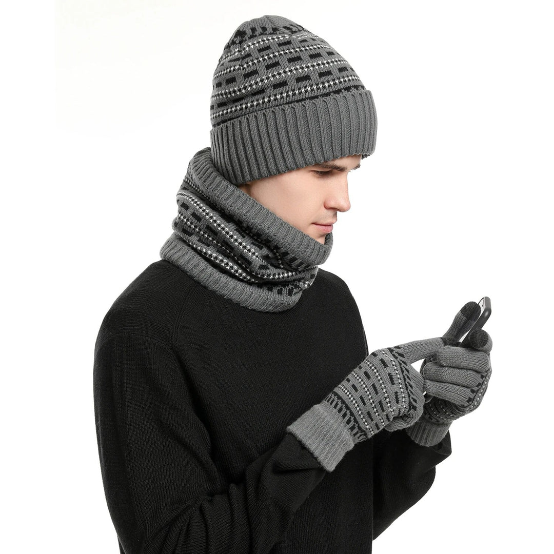 3-piece winter set with hat, gloves, and scarf
