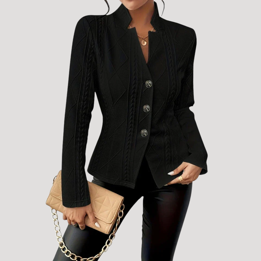 Chic Women's Quilted Jacket with Long Sleeves