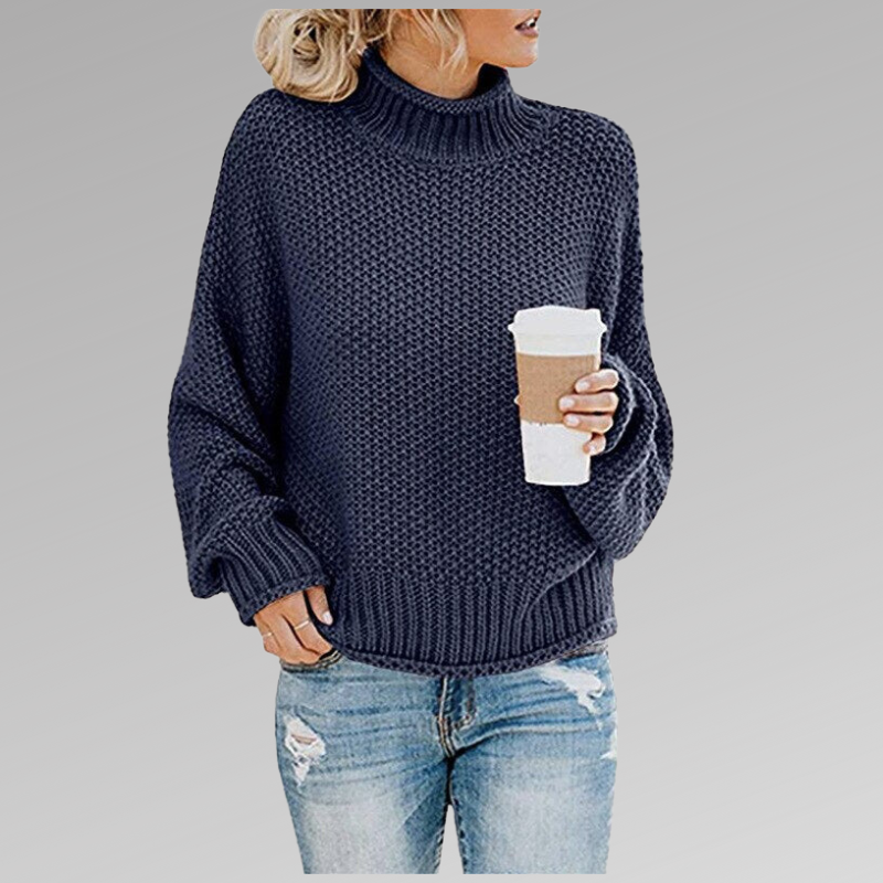 Antonia | Women's Relaxed Turtleneck Sweater with Full Fold Neck