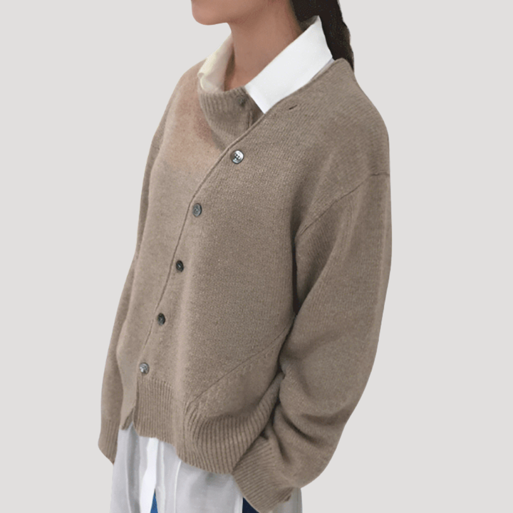 Asymmetrical Button-Front Women's Cardigan