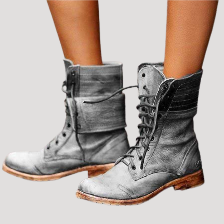 Comfortable Lace-Up Mid-Calf Women's Boots