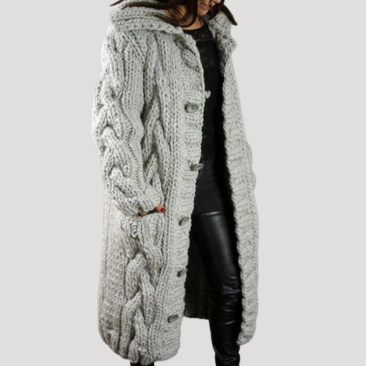Women's Hooded Button-Up Cardigan