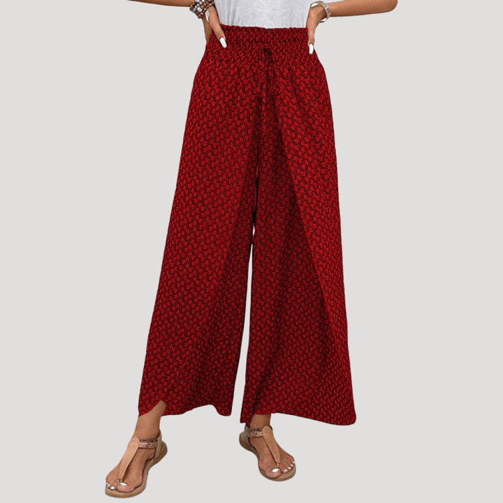 Fluid and Lightweight Printed Palazzo Pants for Women