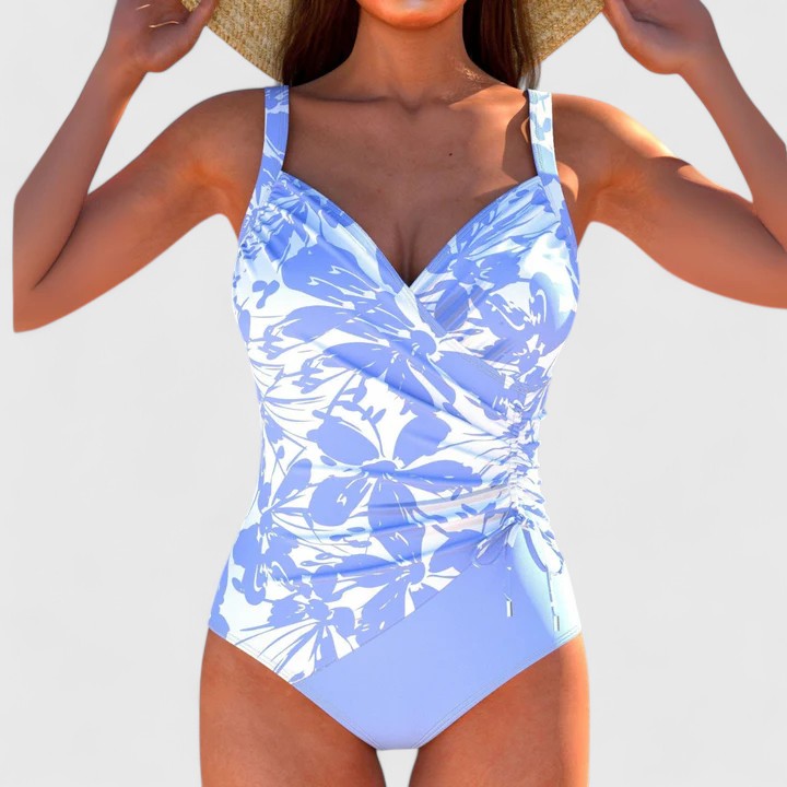 Women's Modern Printed One-Piece Swimsuit for Beach & Pool