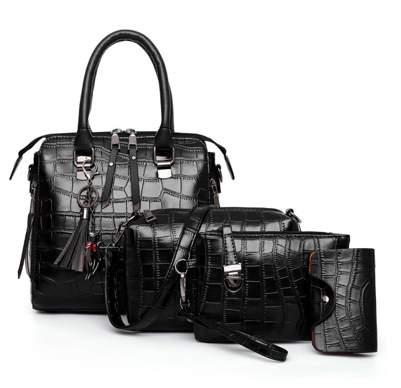 Palmer - 4-Piece Crocodile Pattern Handbag
