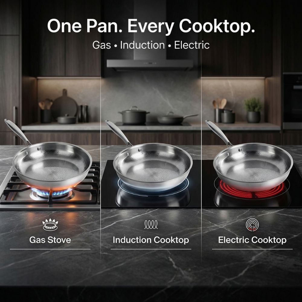 Titanium Cooking Pot with Non-Stick Coating - Durable Cooking