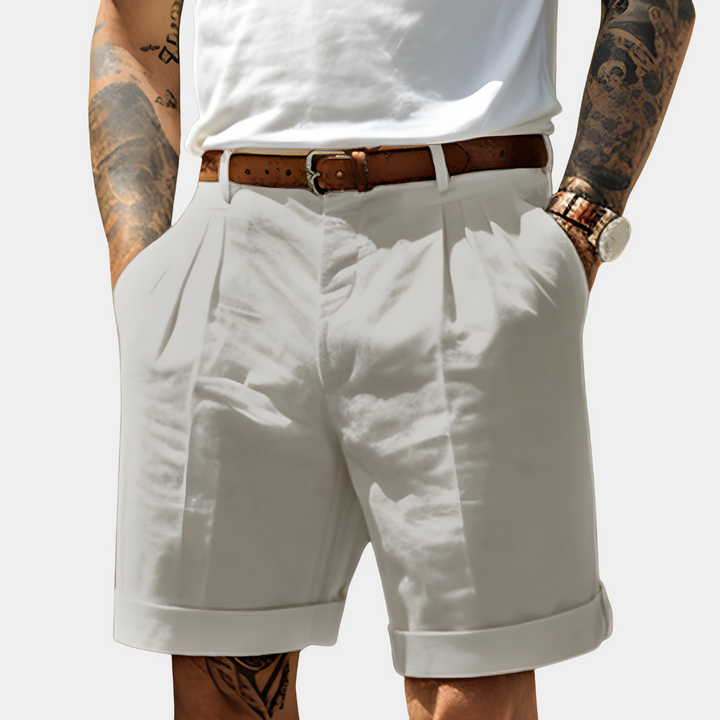 Elegant Bermuda Shorts in Breathable Cotton - Elena Harper