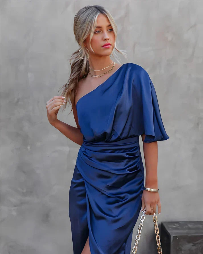 Satin Evening Dress Seraphina, view 2 - Elena Harper