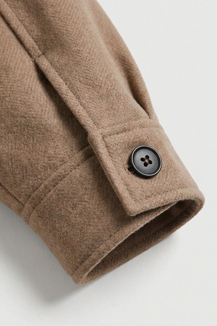 Men's Bomber Jacket | Stand-Up Collar & Button Placket