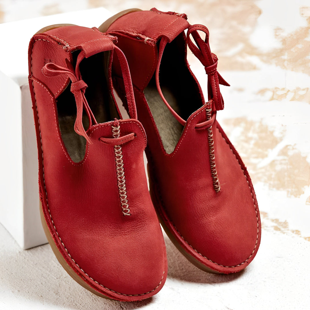 Christmas Versatile Leather Shoes for Women, view 2 - Elena Harper