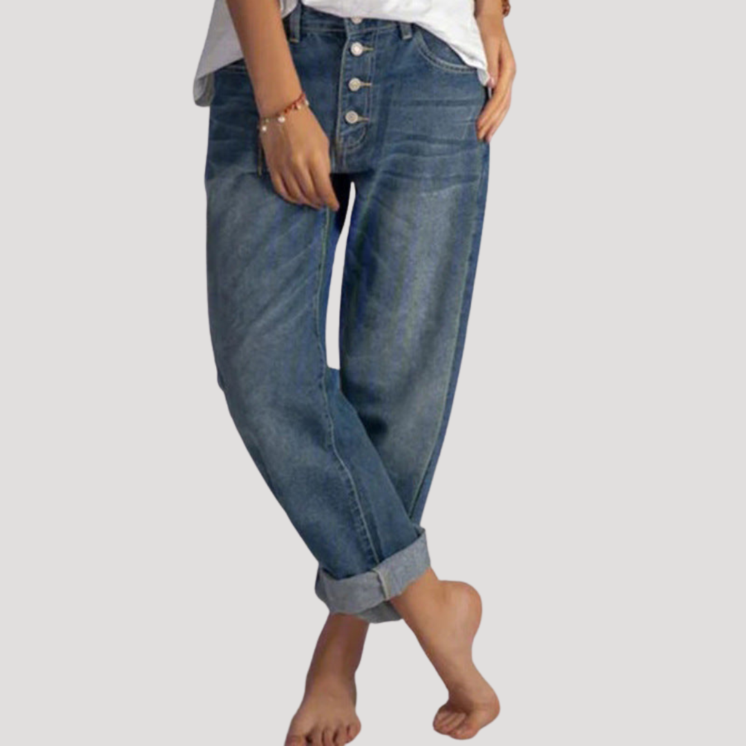 High-Waisted Boyfriend Jeans for Women